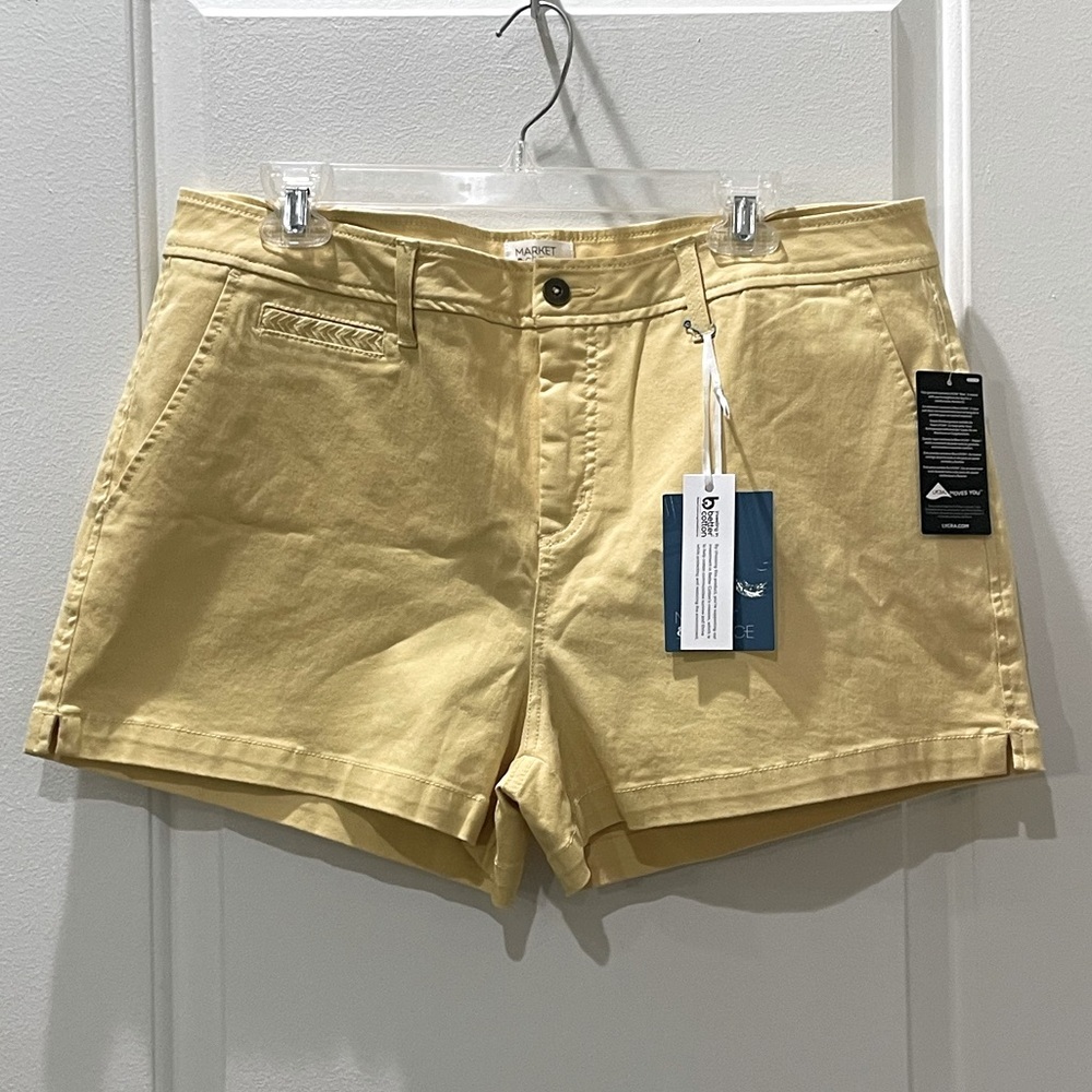 NEW…Market & Spruce Chino Shorts in Yellow - Picture 3 of 4